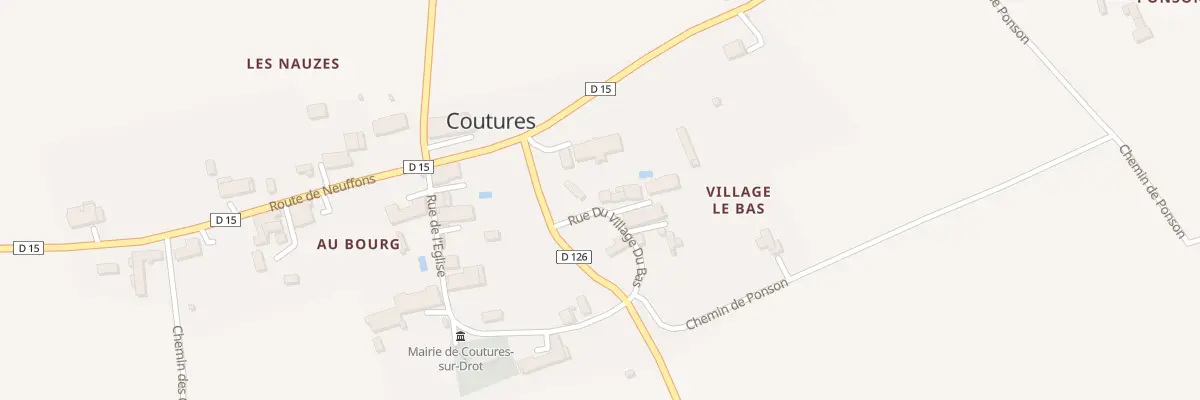 Plan du 4 Au Bourg à Coutures