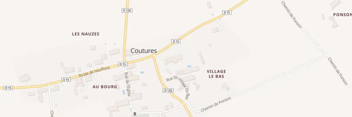 Plan du 2 Au Bourg à Coutures