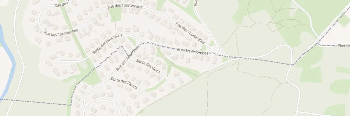 Plan du 13 Rue des Palombes à Louey