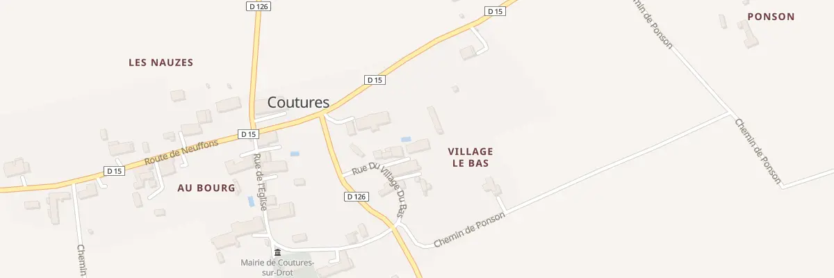 Plan du 6 Au Bourg à Coutures