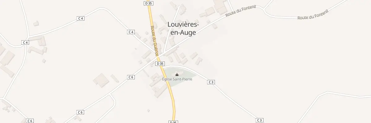 Plan du 55 Rte du Ménil à Louvières-en-Auge