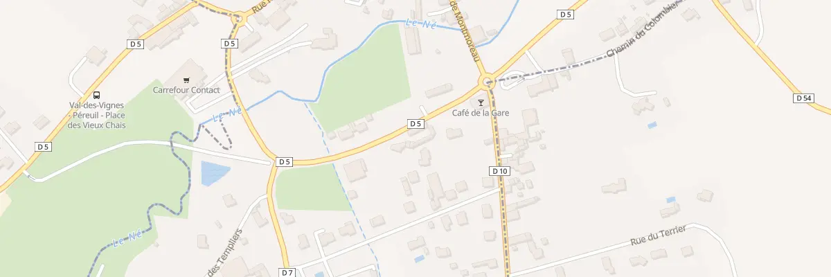 Plan du 5 Rte de la Gare à Coteaux-du-Blanzacais