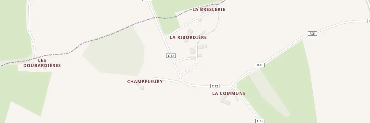 Plan du 5291 La Ribordiere à Souligné-Flacé