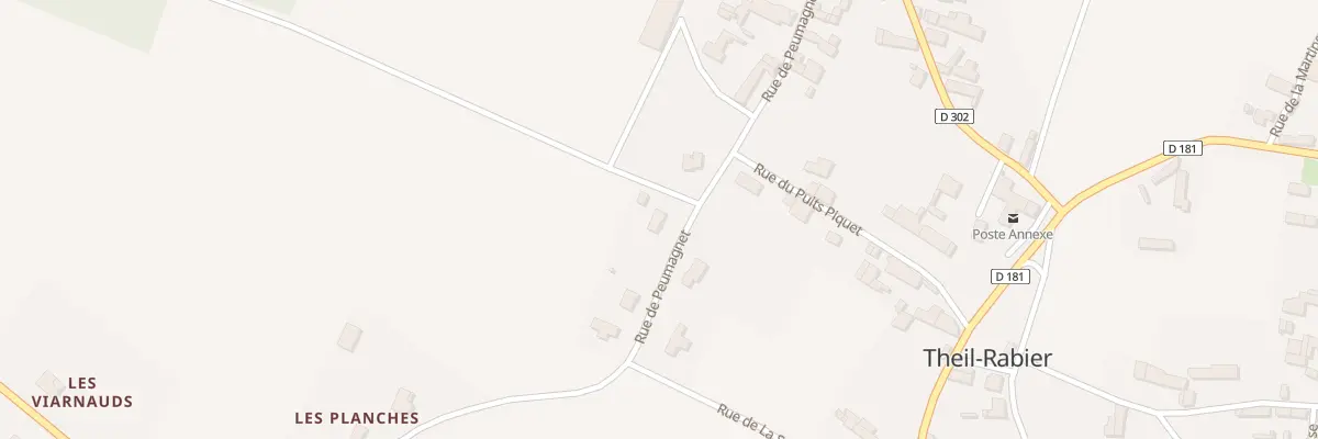 Plan du 12 Rue du Peumagnet à Theil-Rabier