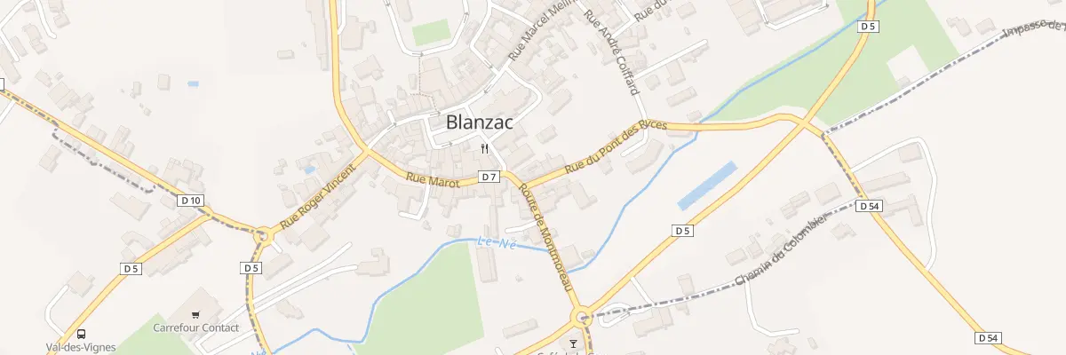 Plan du 1 Rue du Pont des Ryces à Coteaux-du-Blanzacais