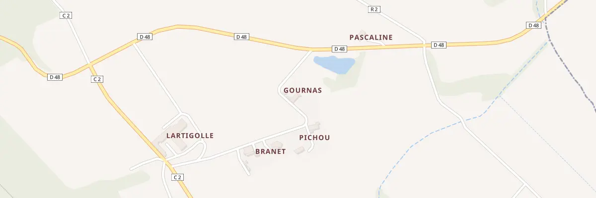 Plan du 5014 Gournas à Bouzon-Gellenave