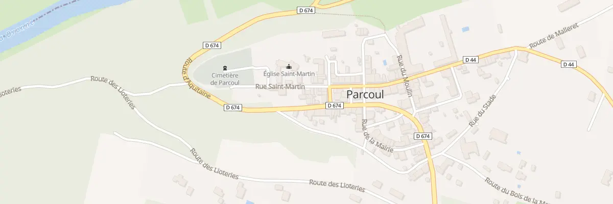 Plan du 2 Rte d’Aquitaine à Parcoul-Chenaud
