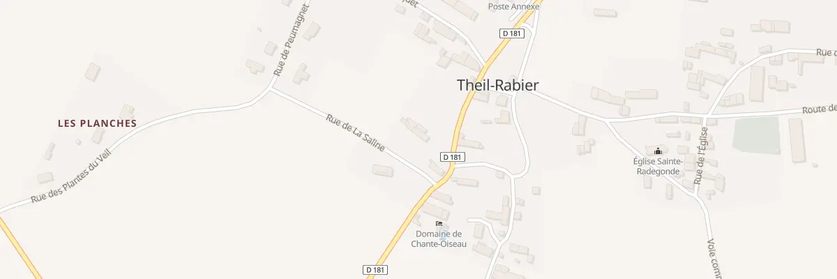 Plan du 5016 Le Bourg à Theil-Rabier