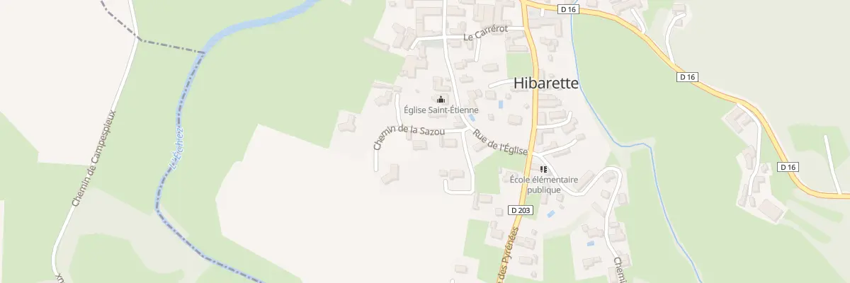 Plan du 3 Che de la Sazou à Hibarette