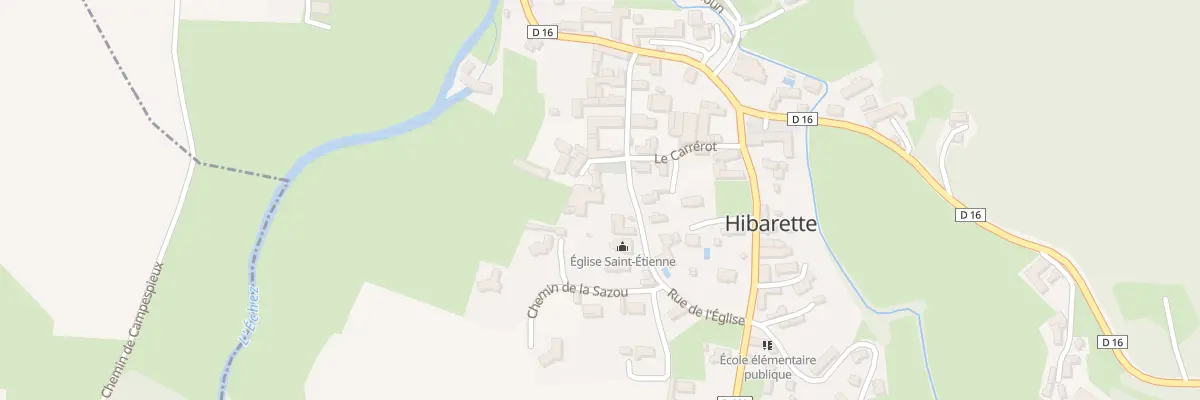 Plan du 14 Rue de l’Eglise à Hibarette