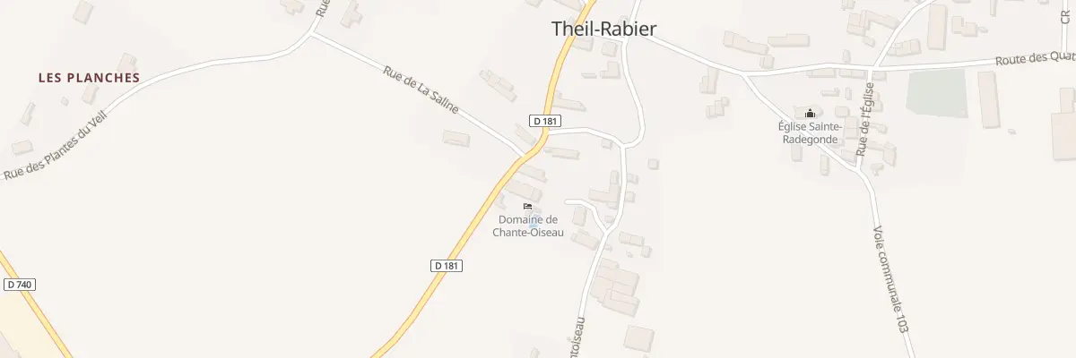 Plan du 5007 Le Bourg à Theil-Rabier
