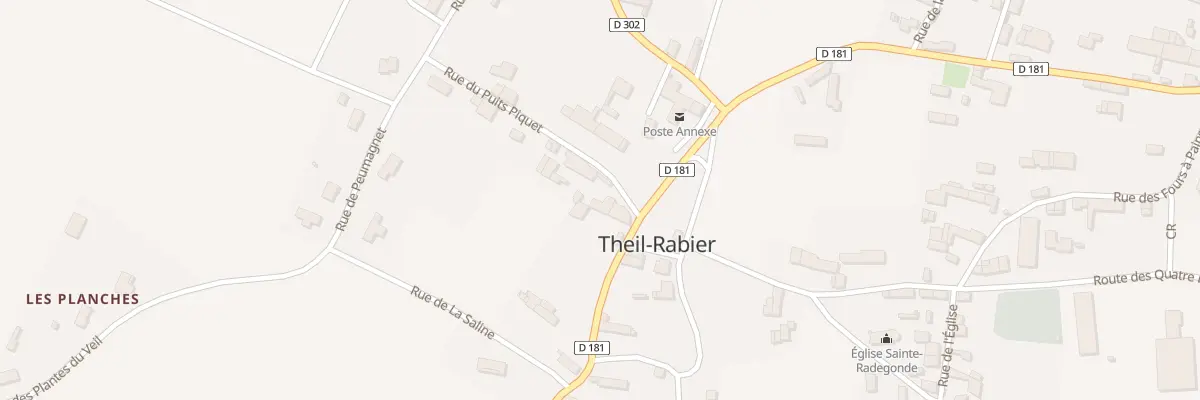 Plan du 1 Rue du Puits Piquet à Theil-Rabier