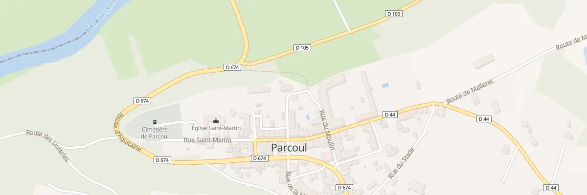 Plan du 9 Rue de la Dronne à Parcoul-Chenaud