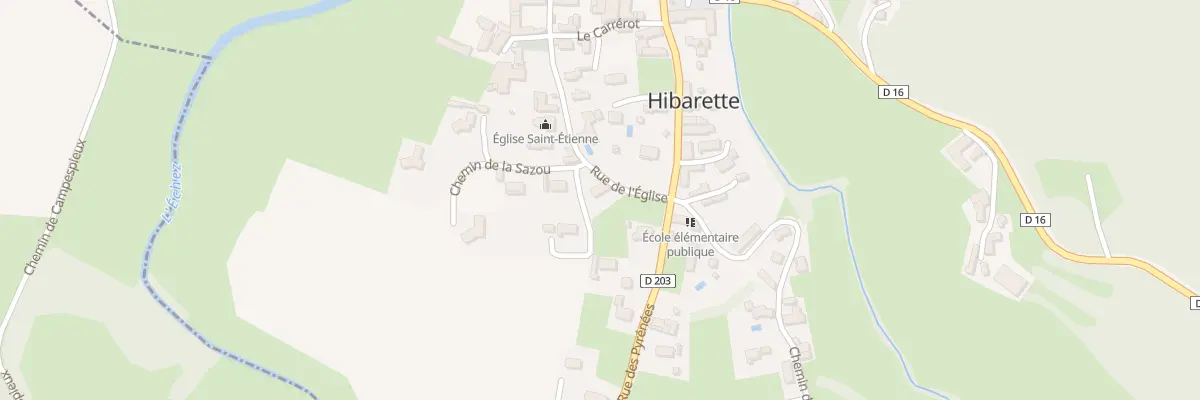 Plan du 24 Rue de l’Eglise à Hibarette