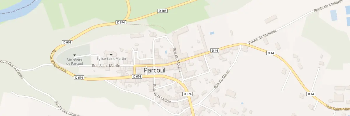 Plan du 24 Rue Saint-Martin à Parcoul-Chenaud