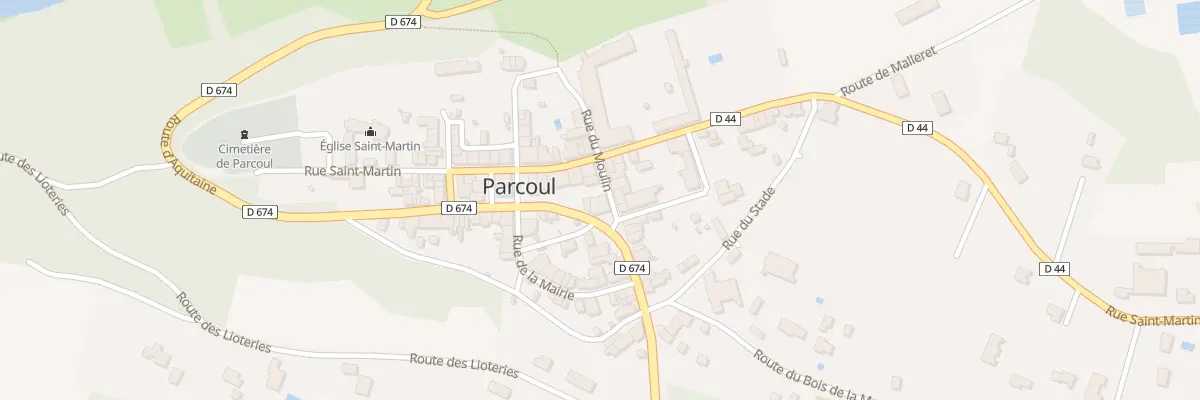 Plan du 12 Rte d’Aquitaine à Parcoul-Chenaud