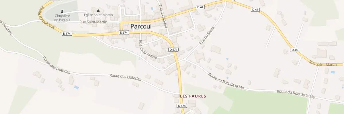 Plan du 2 Rue de la Mairie à Parcoul-Chenaud
