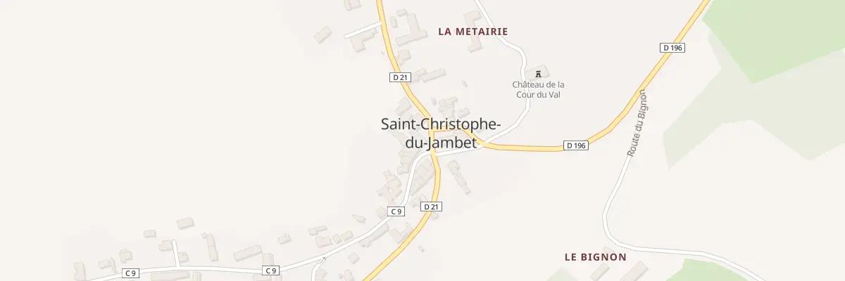 Plan du 1 Pl de l’Eglise à Saint-Christophe-du-Jambet