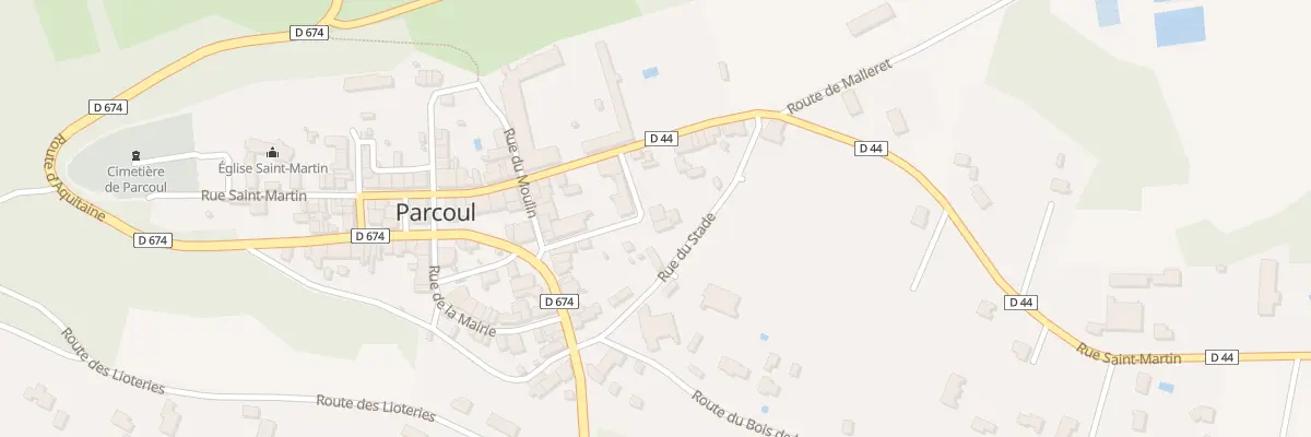 Plan du 7 Rue du Château à Parcoul-Chenaud