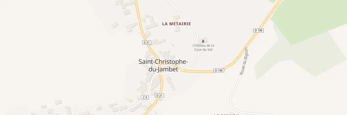 Plan du 2 Pl de l’Eglise à Saint-Christophe-du-Jambet