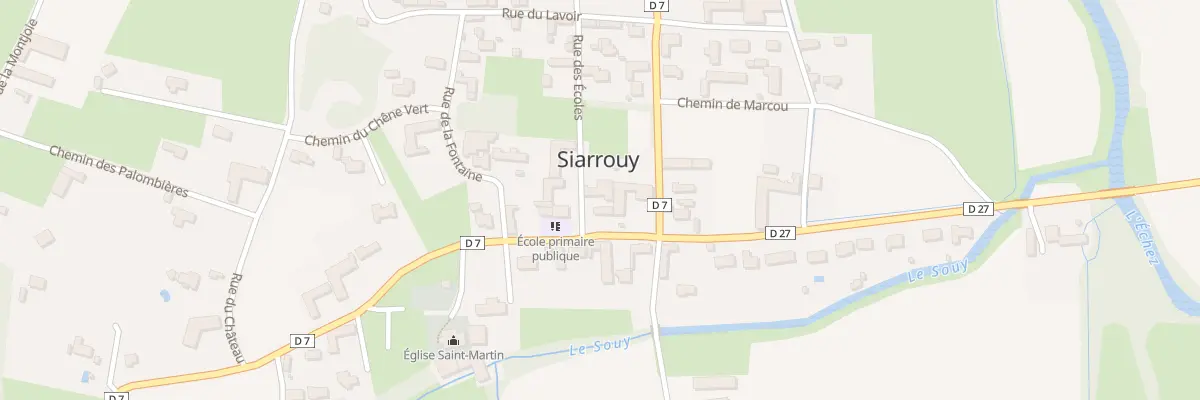 Plan du 2 Rue des Ecoles à Siarrouy