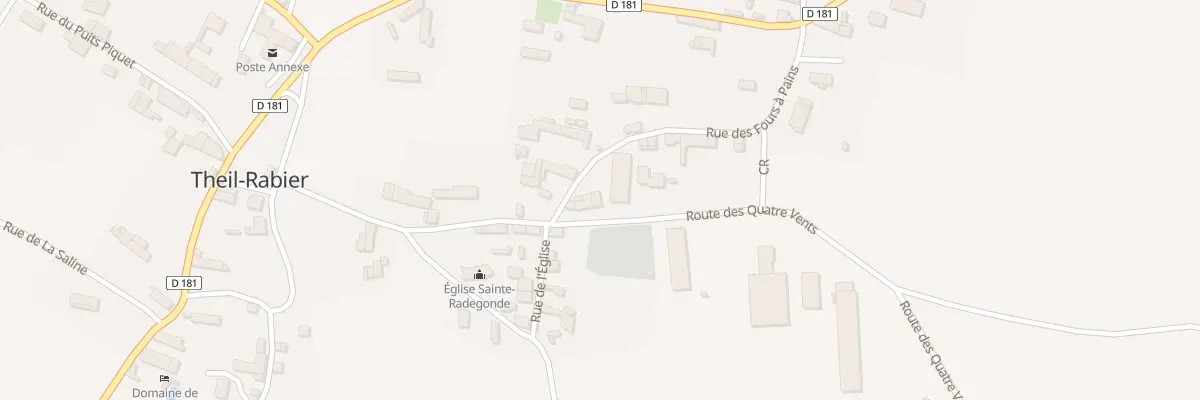 Plan du 1 Rte des Quatre Vents à Theil-Rabier