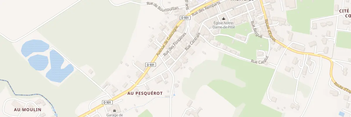 Plan du 9 Rue Centrale à Manciet