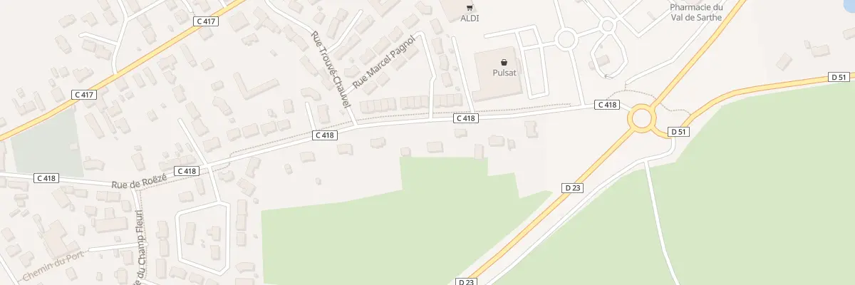 Plan du 25 Rue de Roeze à La Suze-sur-Sarthe