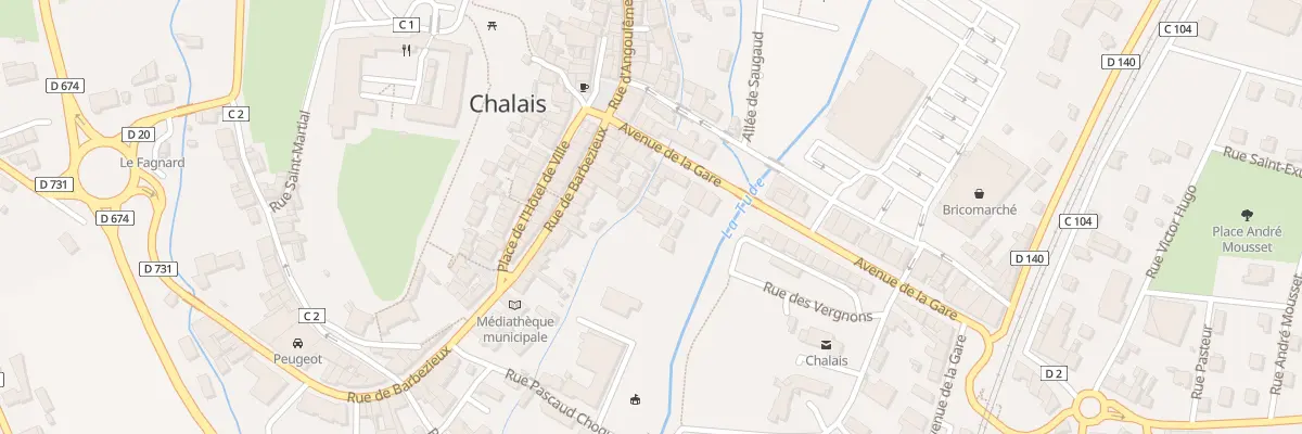 Plan du 14B Av de la Gare à Chalais