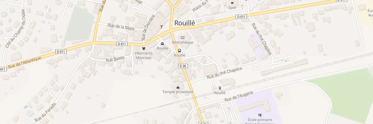 Plan du 2 Pl de l’Église à Rouillé