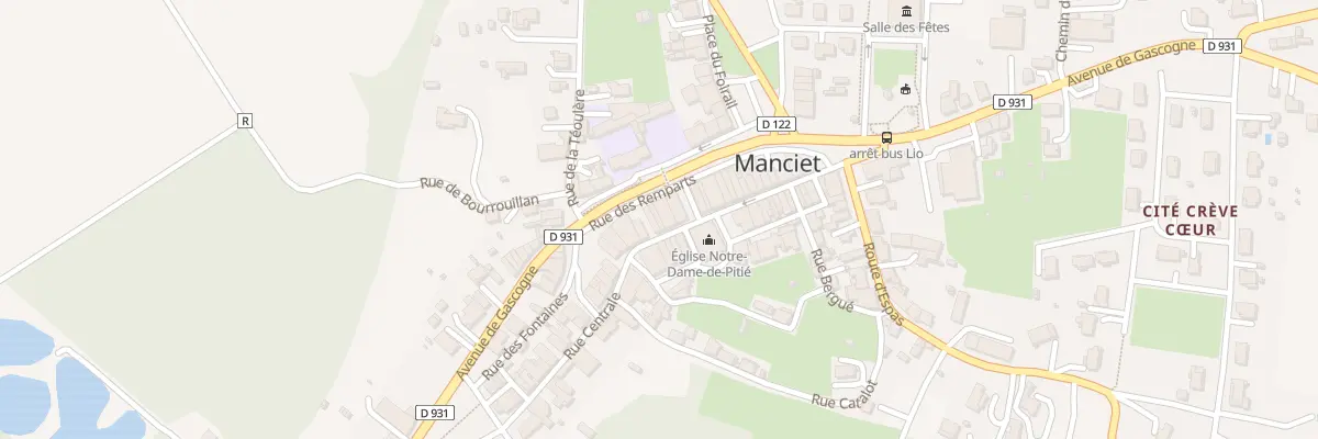 Plan du 45 Rue Centrale à Manciet