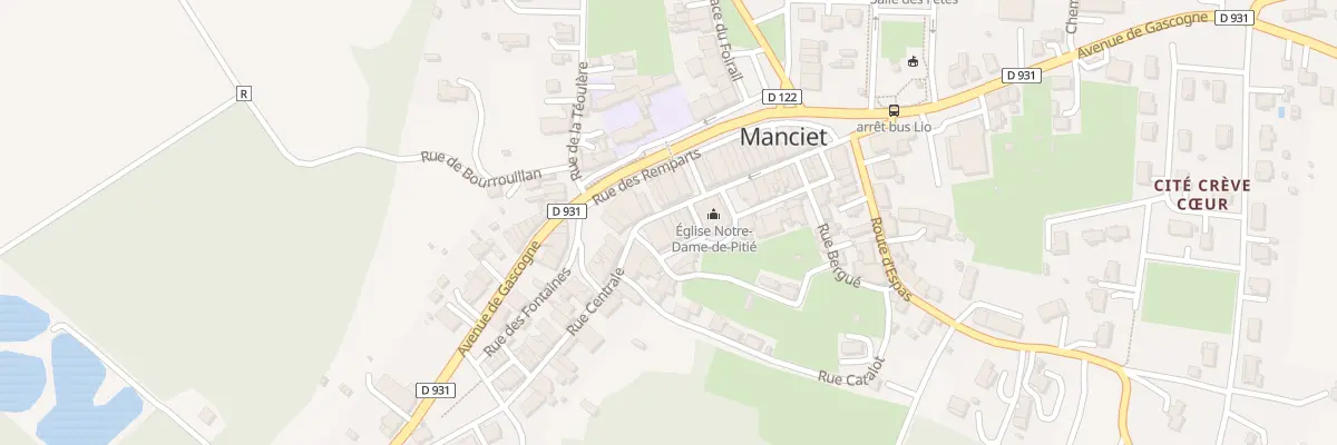 Plan du 22 Rue Centrale à Manciet