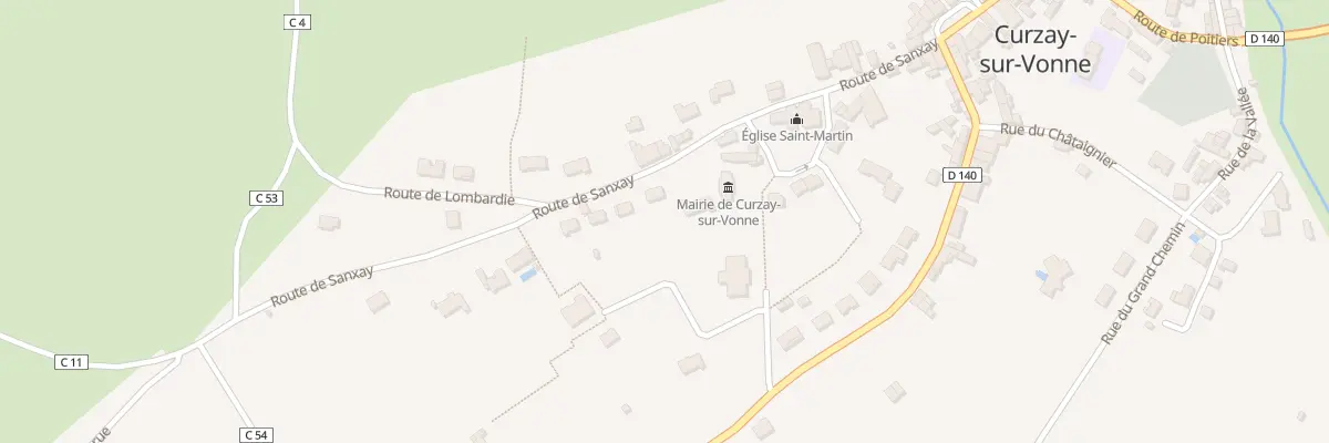 Plan du 11 Rte de Sanxay à Curzay-sur-Vonne