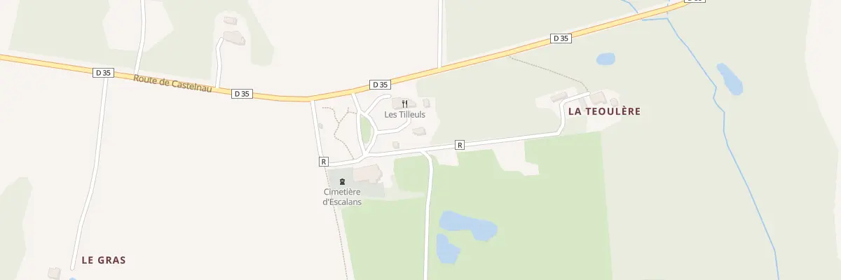 Plan du 2590 Rte de Castelnau à Escalans