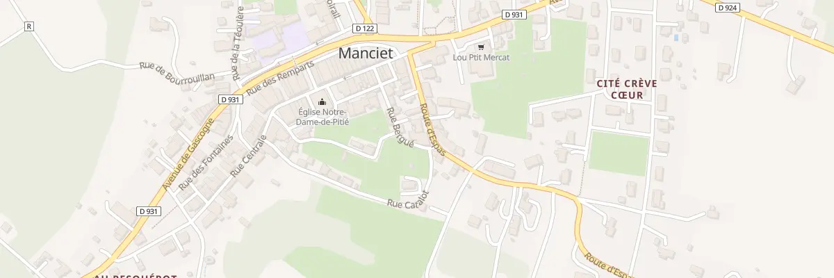 Plan du 7 Rue Bergué à Manciet