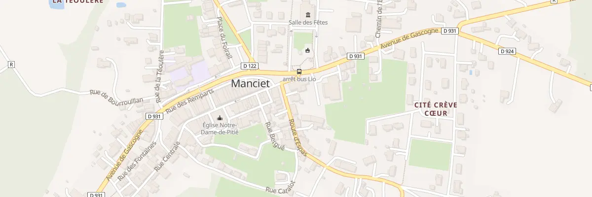 Plan du 1 Rte d’Espas à Manciet