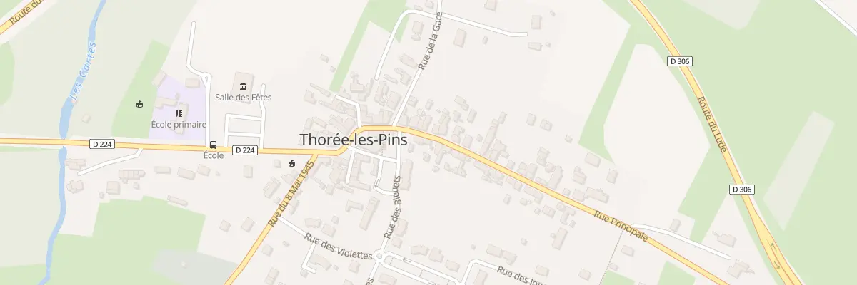 Plan du 12 Rue Principale à Thorée-les-Pins