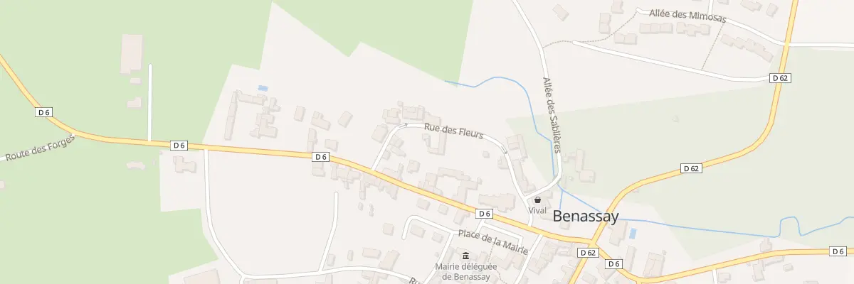 Plan du 3 Rue des Fleurs Benassay à Boivre-la-Vallée