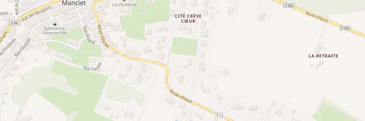 Plan du 6 Rue des pyrenees à Manciet