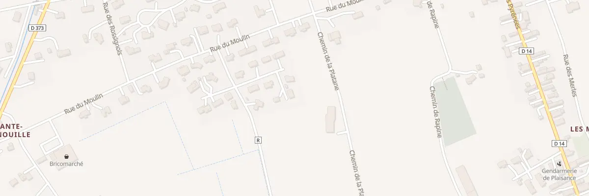 Plan du 20 Rue du Lot de Chantegrenouille à Plaisance
