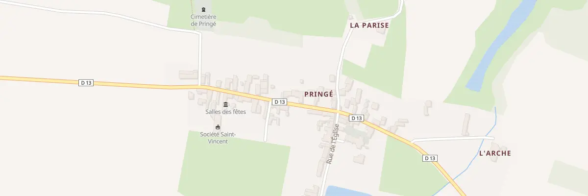 Plan du 14 Rue de Gallerande à Luché-Pringé
