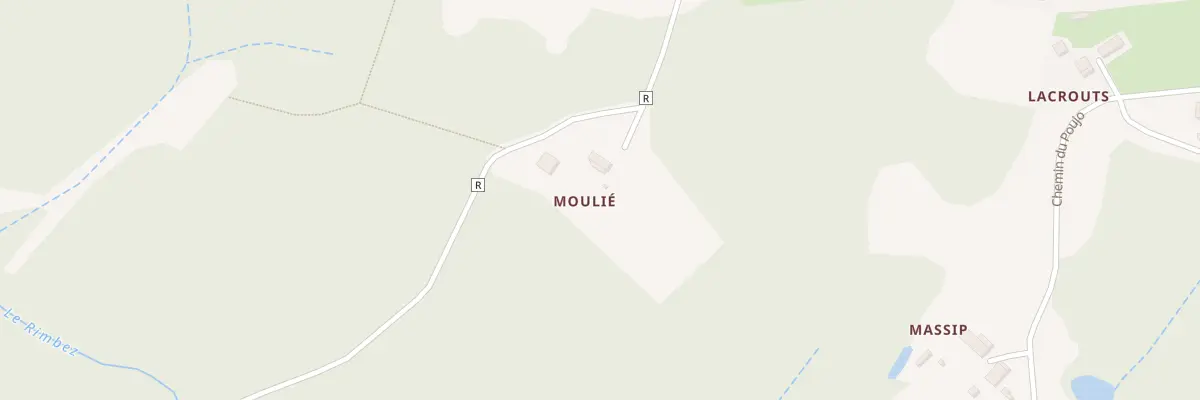 Plan du 7 Moulie à Rimbez-et-Baudiets