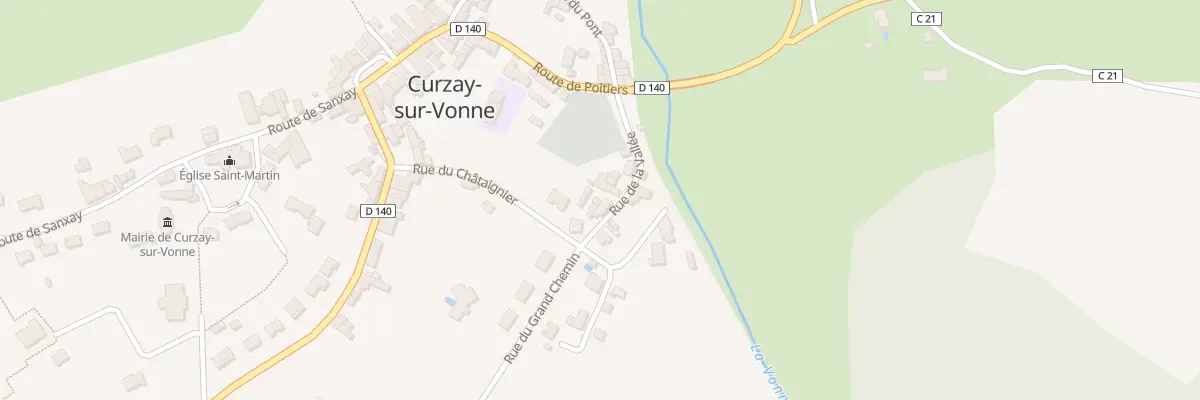 Plan du 10 Rue de la Vallée à Curzay-sur-Vonne