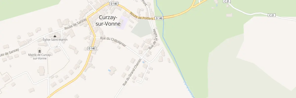 Plan du 14 Rue de la Vallée à Curzay-sur-Vonne