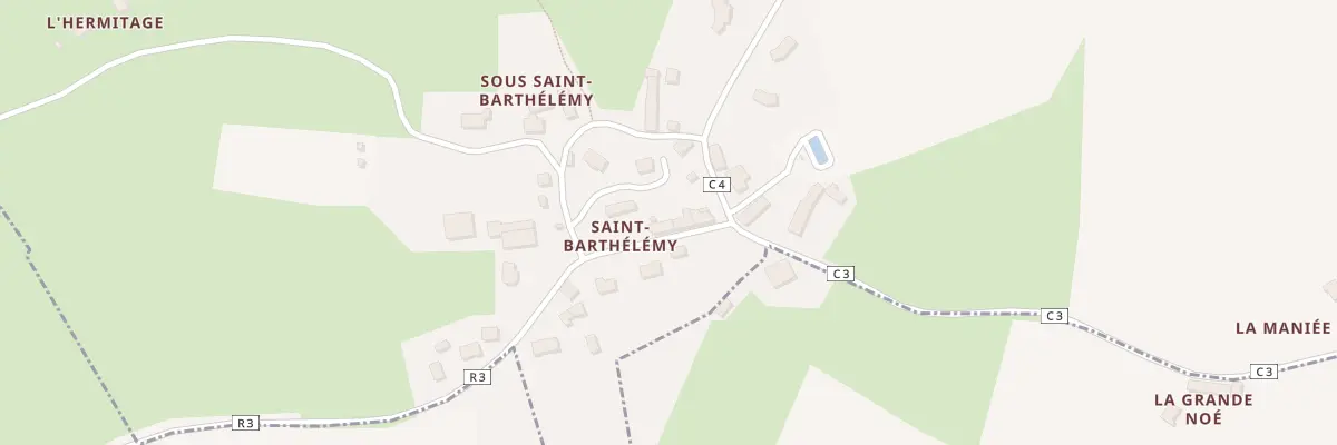 Plan du 128 Saint Barthelemy à Saint-Germain-du-Corbéis