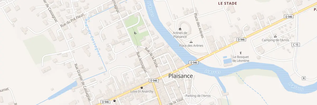 Plan du 16 Rue St Pierre Lesperet à Plaisance