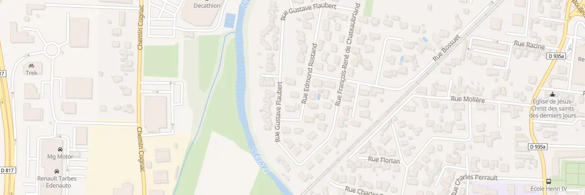 Plan du 16 Rue Edmond Rostand à Tarbes