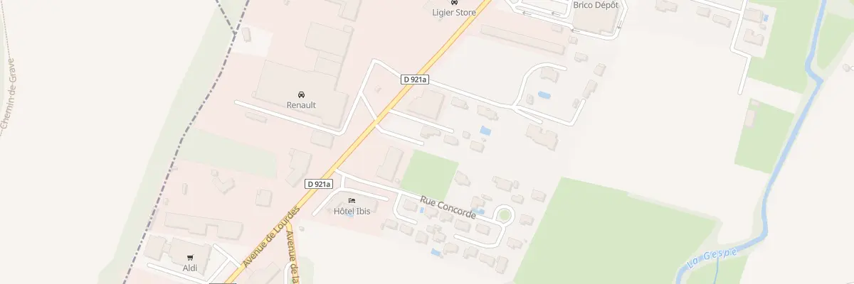 Plan du 57 Av de Lourdes à Odos