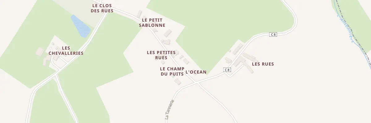 Plan du 5176 Les Rues à Cures