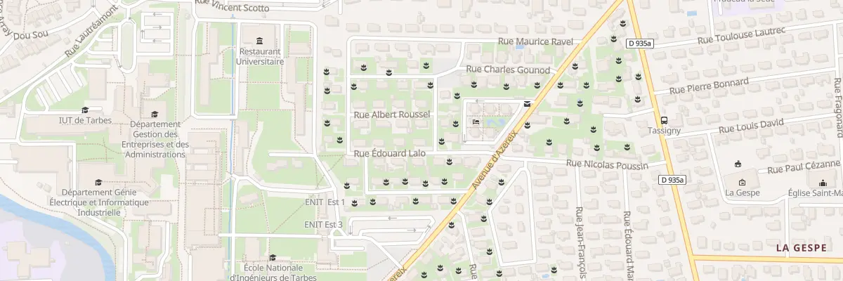 Plan du 6 Rue Edouard Lalo à Tarbes
